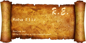 Reha Eliz névjegykártya